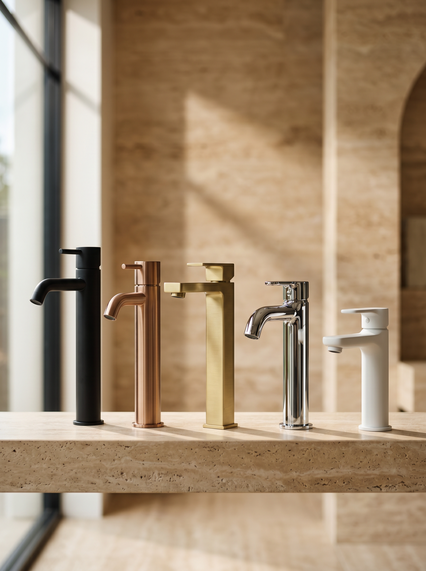 Mixers & taps - designer collection in five finishes
